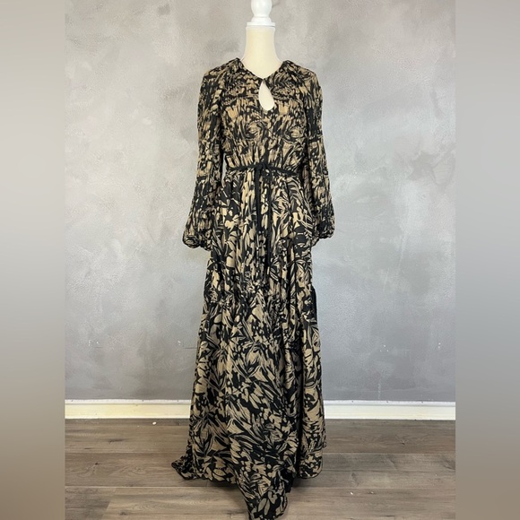 JONATHAN SIMKHAI -Tiff Multimedia Chiffon Dress - Picture 6 of 8